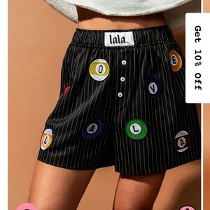 Dressed in Lala Lady Lala Luck Pinstripe Boxer Shorts